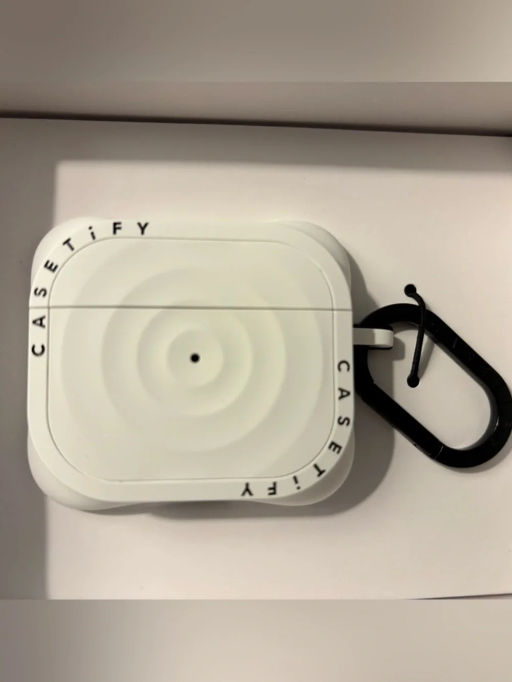 Casetify White AirPod 3 Pro Protective Case with Black Carabiner